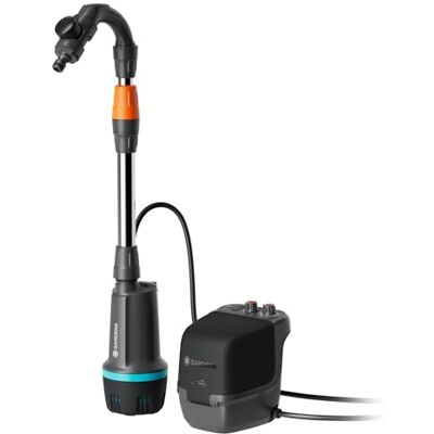 Gardena Akumulatorowa pompa do deszczówki 2400 ComfortAutomatic 18V P4A – zestaw z akumulatorem: Pompa automatyczna, Kontrola harmonogramu nawadniania, Funkcja minutnika, Stałe ciśnienie (14605-20) Gardena Akumulatorowa pompa do deszczówki 2400 ComfortAutomatic 18V P4A – zestaw z akumulatorem: Pompa automatyczna, Kontrola harmonogramu nawadniania, Funkcja minutnika, Stałe ciśnienie (14605-20)