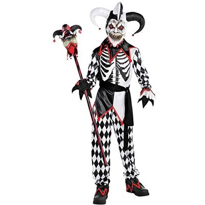 amscan Kostium dziecięcy Sinister, klaun-zabójca, klaun z horroru, Halloween, karnawał, impreza tematyczna amscan Kostium dziecięcy Sinister, klaun-zabójca, klaun z horroru, Halloween, karnawał, impreza tematyczna