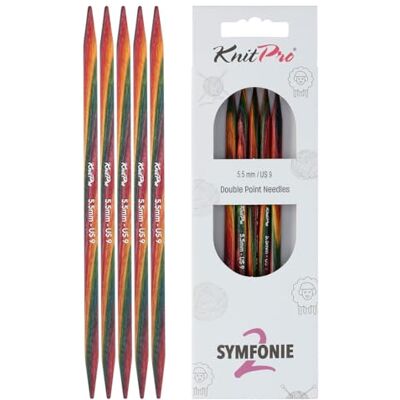 KnitPro Symfonie 2 igły podwójnie spiczaste 8" (20 cm) 5,5 mm KnitPro Symfonie 2 igły podwójnie spiczaste 8" (20 cm) 5,5 mm