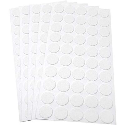 Adsamm FP-15-SA-WH-20-50-5 FP-15-SA-WH-20-50 250 x podkładki filcowe, białe, Ø 20 mm Adsamm FP-15-SA-WH-20-50-5 FP-15-SA-WH-20-50 250 x podkładki filcowe, białe, Ø 20 mm