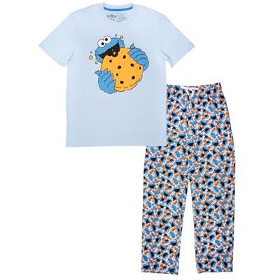MLB1039 Sesame Street Męski zestaw wypoczynkowy (2 sztuki), 3-częściowy zestaw okruchów potworów, M MLB1039 Sesame Street Męski zestaw wypoczynkowy (2 sztuki), 3-częściowy zestaw okruchów potworów, M