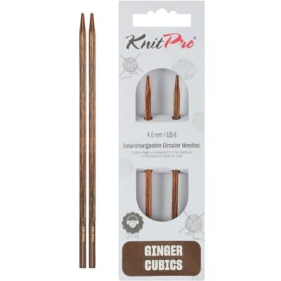 KnitPro Igły wymienne Ginger Cubics Normal 4,00 mm US 6 KnitPro Igły wymienne Ginger Cubics Normal 4,00 mm US 6