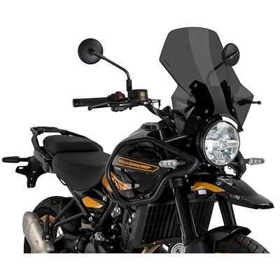 Puig 22113F Regulowana przednia szyba ochrona aerodynamiczna i innowacyjna konstrukcja dla Royal Enfield Himalayan 450 2024-2025, ciemny dymiony Puig 22113F Regulowana przednia szyba ochrona aerodynamiczna i innowacyjna konstrukcja dla Royal Enfield Himalayan 450 2024-2025, ciemny dymiony