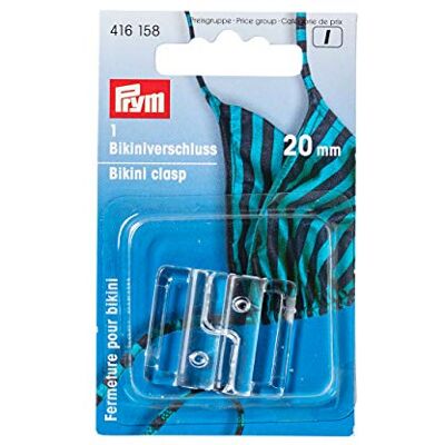 Prym Bikini i zapięcie paska przezroczysty (20 mm) plastikowy hak 1 Sztuk Prym Bikini i zapięcie paska przezroczysty (20 mm) plastikowy hak 1 Sztuk