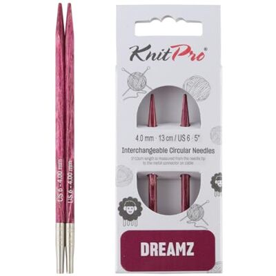 KnitPro Dreamz Wymienne igły okrągłe 5" (13 cm) rozmiar 4,00 mm KnitPro Dreamz Wymienne igły okrągłe 5" (13 cm) rozmiar 4,00 mm
