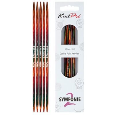 KnitPro Symfonie 2 igły podwójnie spiczaste 8" (20 cm) 3,75 mm KnitPro Symfonie 2 igły podwójnie spiczaste 8" (20 cm) 3,75 mm