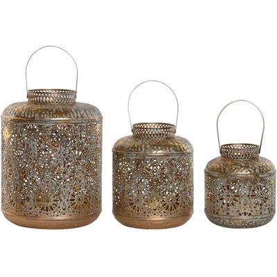 AlexandreHouse Zestaw 3 METAL, 24 x 24 x 32, DECAPE DORADO AlexandreHouse Zestaw 3 METAL, 24 x 24 x 32, DECAPE DORADO