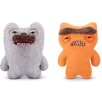 Fuggler Hairy Fuggs 9"-Series 1-Plush 2 szt. (Old Tooth-Moustache-Grey And Munch-Mono-Orange), 15762E Fuggler Hairy Fuggs 9"-Series 1-Plush 2 szt. (Old Tooth-Moustache-Grey And Munch-Mono-Orange), 15762E