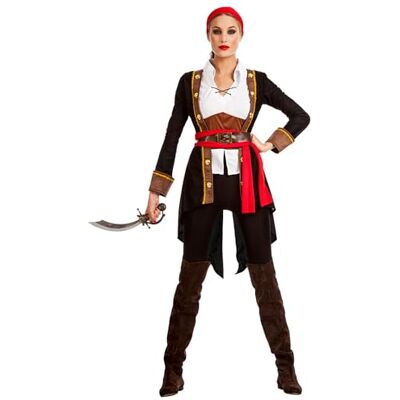 Boland Kostium piratki Rachel dla kobiet, 5-częściowy, fantazyjny kostium na imprezy tematyczne, Halloween lub karnawał, marynarz Boland Kostium piratki Rachel dla kobiet, 5-częściowy, fantazyjny kostium na imprezy tematyczne, Halloween lub karnawał, marynarz