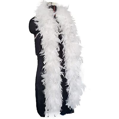 HP Happy Feather 1,8 m 80 g żyrandol z indyka pióro boa do samodzielnego rzemiosła, na imprezę taniec przebieranki, dekoracja na Halloween, biały, 80G HP Happy Feather 1,8 m 80 g żyrandol z indyka pióro boa do samodzielnego rzemiosła, na imprezę taniec przebieranki, dekoracja na Halloween, biały, 80G