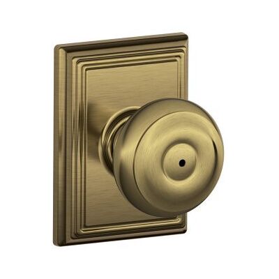 SCHLAGE F40GEO609ADD Addison Collection gruzińska gałka prywatności, antyczny mosiądz SCHLAGE F40GEO609ADD Addison Collection gruzińska gałka prywatności, antyczny mosiądz