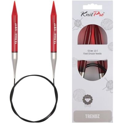 KnitPro Knit Pro 100 cm x 12 mm sztywne igły okrągłe, wielokolorowe KnitPro Knit Pro 100 cm x 12 mm sztywne igły okrągłe, wielokolorowe