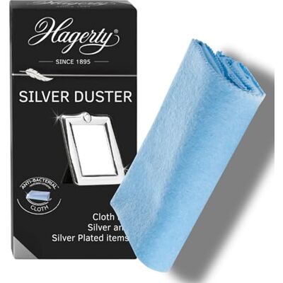 Hagerty Silver Duster Ściereczka czyszcząca srebro z ochroną przed nalotem 55x36cm I Impregnowana ściereczka do polerowania srebra z bawełny I Ściereczka do srebra i posrebrzanego metalu Hagerty Silver Duster Ściereczka czyszcząca srebro z ochroną przed nalotem 55x36cm I Impregnowana ściereczka do polerowania srebra z bawełny I Ściereczka do srebra i posrebrzanego metalu