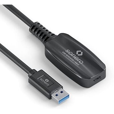 Sonero Aktywne przedłużenie USB 3.2 Gen1x1 A/C czarne 5,00 m Sonero Aktywne przedłużenie USB 3.2 Gen1x1 A/C czarne 5,00 m