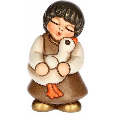 THUN Dziewczynka z brązową gęsią ceramiczną, 3,6 x 3,6 cm, wysokość 6,2 cm, kolekcja Classic Presepe THUN Dziewczynka z brązową gęsią ceramiczną, 3,6 x 3,6 cm, wysokość 6,2 cm, kolekcja Classic Presepe