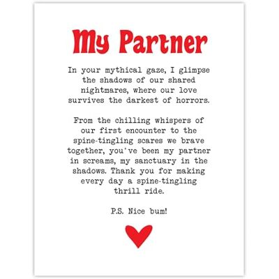 Artery8 Poemat miłosny horror fan partner romantyczna poezja zabawa sypialnia duży plakat na ścianę druk gruby papier 45 x 61 cm Artery8 Poemat miłosny horror fan partner romantyczna poezja zabawa sypialnia duży plakat na ścianę druk gruby papier 45 x 61 cm