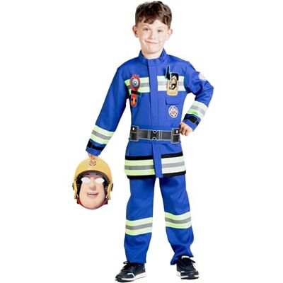 Ciao Fireman Sam New Uniform costume disguise fancy dress boy official (Size 3-4 years) with mask Ciao Fireman Sam New Uniform costume disguise fancy dress boy official (Size 3-4 years) with mask