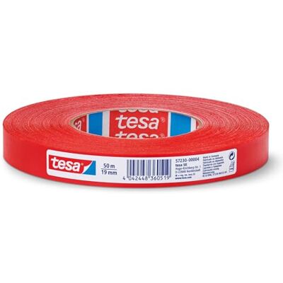 tesa 57230-00004-02 Taśma Tkaninowa, Czerwony, 50 m x 19 mm tesa 57230-00004-02 Taśma Tkaninowa, Czerwony, 50 m x 19 mm