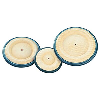 Rayher 6122400 drewniane kółko, buk naturalny, nieobrabiany, z czarnymi gumowymi oponami, Ø 14 cm, otwór 6 mm Ø, drewniane koła z gumowym pierścieniem z kauczuku Rayher 6122400 drewniane kółko, buk naturalny, nieobrabiany, z czarnymi gumowymi oponami, Ø 14 cm, otwór 6 mm Ø, drewniane koła z gumowym pierścieniem z kauczuku