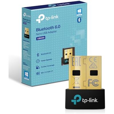 TP-Link UB600 Bluetooth 6.0 adapter Dongle do komputera, USB Bluetooth Stick do myszy/klawiatury/słuchawek/telefonu komórkowego/kontrolera, Plug & Play, tylko do Windows 11/10/8.1/7 TP-Link UB600 Bluetooth 6.0 adapter Dongle do komputera, USB Bluetooth Stick do myszy/klawiatury/słuchawek/telefonu komórkowego/kontrolera, Plug & Play, tylko do Windows 11/10/8.1/7