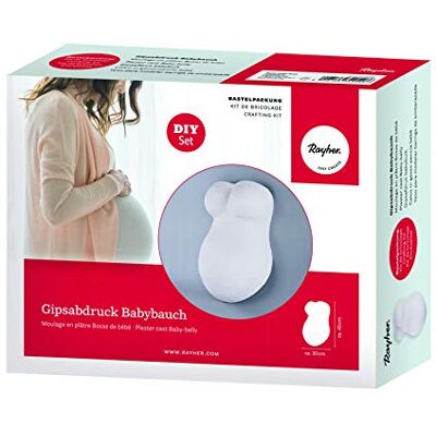 Rayher 34440000 zestaw do formowania kształtów, 3D, zestaw do odciskania brzucha dla niemowląt, druk gipsowy z brzucha, wspaniały prezent dla przyszłych matek i na imprezę dla dziecka Rayher 34440000 zestaw do formowania kształtów, 3D, zestaw do odciskania brzucha dla niemowląt, druk gipsowy z brzucha, wspaniały prezent dla przyszłych matek i na imprezę dla dziecka