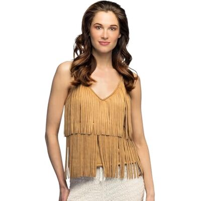 Boland 44596 – top z frędzlami, koszulka w stylu boho, seksowny top na dyskotekę lub imprezę, kostium na karnawał i imprezę tematyczną Boland 44596 – top z frędzlami, koszulka w stylu boho, seksowny top na dyskotekę lub imprezę, kostium na karnawał i imprezę tematyczną