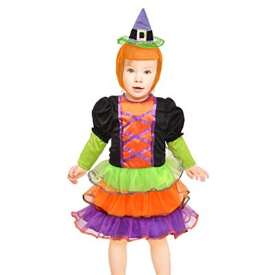 Ciao Little Witch costume disguise fancy dress dress baby (Size 1-2 years) with bonnet Ciao Little Witch costume disguise fancy dress dress baby (Size 1-2 years) with bonnet