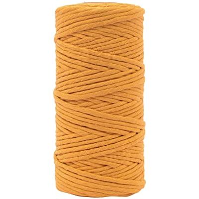 Creative Drut Makrama, Ocra Żółta, 3mm x 100 m, 100% Bawełna, Dostępne w różnych kolorach, DIY dekoracje, takie jak wiszący kosz, zawieszenie ścienne, latarnia, łapacz snów Creative Drut Makrama, Ocra Żółta, 3mm x 100 m, 100% Bawełna, Dostępne w różnych kolorach, DIY dekoracje, takie jak wiszący kosz, zawieszenie ścienne, latarnia, łapacz snów