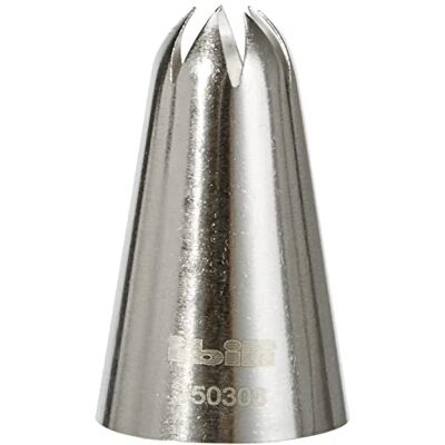 IBILI Tulejka do wyciskania zamknięta gwiazda 9 mm, stal nierdzewna, srebrna, wys. 50 mm IBILI Tulejka do wyciskania zamknięta gwiazda 9 mm, stal nierdzewna, srebrna, wys. 50 mm