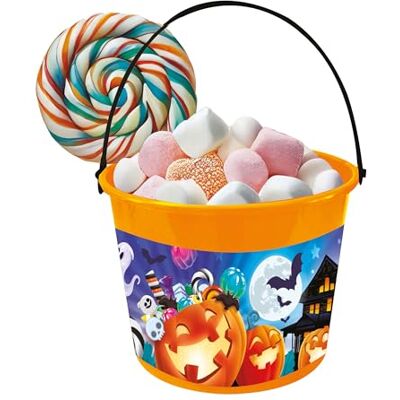 FIESTAS GUIRCA Koszyk na sztuczki lub psikusy (różne wymiary) kostka na imprezę halloweenową idealny dla dzieci i dorosłych FIESTAS GUIRCA Koszyk na sztuczki lub psikusy (różne wymiary) kostka na imprezę halloweenową idealny dla dzieci i dorosłych