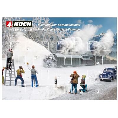 NOCH Kalendarz adwentowy z 25 ręcznie farbowanymi figurkami na rozstaw kół H0, model NOCH Kalendarz adwentowy z 25 ręcznie farbowanymi figurkami na rozstaw kół H0, model