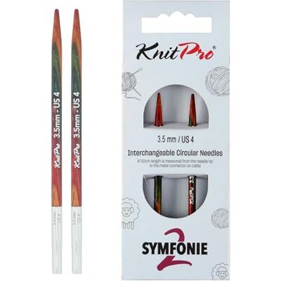 KnitPro Symfonie 2 normalne wymienne igły 5" (13 cm) 3,5 mm KnitPro Symfonie 2 normalne wymienne igły 5" (13 cm) 3,5 mm