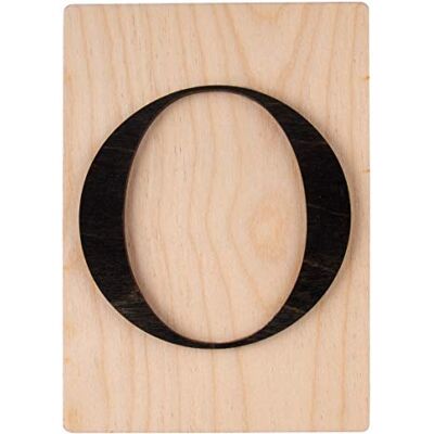 Rayher 63106576 drewniana litera O, FSC Mixed Credit, czarna, 10,5 x 14,8 cm Rayher 63106576 drewniana litera O, FSC Mixed Credit, czarna, 10,5 x 14,8 cm