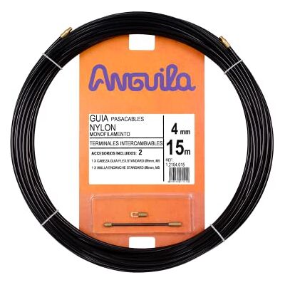 Anguila Węgierskie – prowadnica kabla wymienna nylon 4 mm 15 m czarny Anguila Węgierskie – prowadnica kabla wymienna nylon 4 mm 15 m czarny