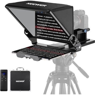 NEEWER Teleprompter X14 III z pilotem RT113/sterowaniem aplikacją, nachylenie 45°, 35.6 cm, całkowicie metalowa rama, ulepszony uchwyt QR Plate kompatybilny z 501PL do iPada DSLR, bez montażu NEEWER Teleprompter X14 III z pilotem RT113/sterowaniem aplikacją, nachylenie 45°, 35.6 cm, całkowicie metalowa rama, ulepszony uchwyt QR Plate kompatybilny z 501PL do iPada DSLR, bez montażu