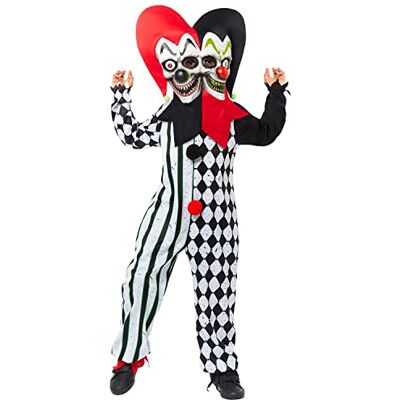 amscan 9917858 Chłopięcy Halloween Dwulicowy Błazen Klaun Fantazyjny Kostium Wielu, 6-8 lat amscan 9917858 Chłopięcy Halloween Dwulicowy Błazen Klaun Fantazyjny Kostium Wielu, 6-8 lat