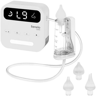 Lionelo Bezprzewodowy Elektryczny Aspirator do Nosa dla Niemowląt BabyAir Flow, 9 Poziomów Ssania, 3 końcówki, Lampka Nocna, Akumulatorowy, Duża Moc, Ładowanie USB-C 9 poziomów ssania, 3 dysze, światło nocne, ładowanie USB-C, wydajne i ładowalne Lionelo Bezprzewodowy Elektryczny Aspirator do Nosa dla Niemowląt BabyAir Flow, 9 Poziomów Ssania, 3 końcówki, Lampka Nocna, Akumulatorowy, Duża Moc, Ładowanie USB-C 9 poziomów ssania, 3 dysze, światło nocne, ładowanie USB-C, wydajne i ładowalne