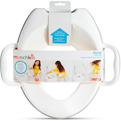 Munchkin Stabilny nocnik Deska sedesowa do nauki korzystania z nocnika z uchwytami i nogami przenośna deska sedesowa dla maluchów deska sedesowa dla dzieci z nóżkami Munchkin Stabilny nocnik Deska sedesowa do nauki korzystania z nocnika z uchwytami i nogami przenośna deska sedesowa dla maluchów deska sedesowa dla dzieci z nóżkami