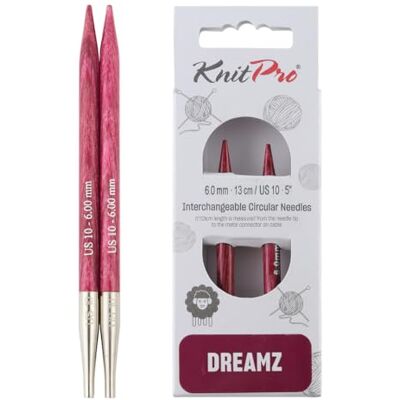 KnitPro Dreamz Wymienne igły okrągłe 5" (13 cm) rozmiar 6,00 mm KnitPro Dreamz Wymienne igły okrągłe 5" (13 cm) rozmiar 6,00 mm