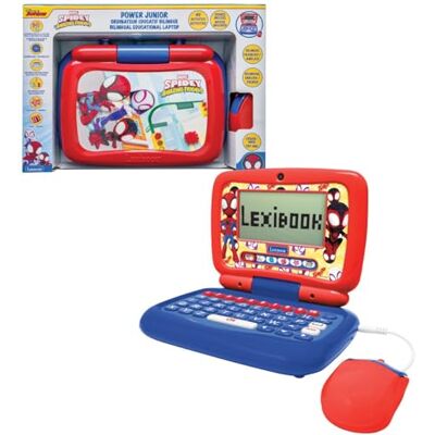 LEXIBOOK , Spidey, francuski/angielski dwujęzyczny laptop edukacyjny, 40 aktywności, metoda sylabiczna i zabawna, 3 animowane historie, realistyczna klawiatura i mysz, JC398SPi1 Francuski/angielski, 40 czynności, Metoda sylabiczna i zabawna, 3 animowane LEXIBOOK , Spidey, francuski/angielski dwujęzyczny laptop edukacyjny, 40 aktywności, metoda sylabiczna i zabawna, 3 animowane historie, realistyczna klawiatura i mysz, JC398SPi1 Francuski/angielski, 40 czynności, Metoda sylabiczna i zabawna, 3 animowane