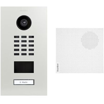 DoorBird D2101V-V2-EA RAL 9016 + A1061W Wideo IP 1 dzwonek do drzwi z odtwarzaczem RFID Biały + 1 dzwonek A1061W Wbudowany DoorBird D2101V-V2-EA RAL 9016 + A1061W Wideo IP 1 dzwonek do drzwi z odtwarzaczem RFID Biały + 1 dzwonek A1061W Wbudowany