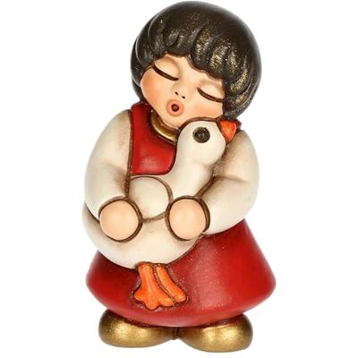 THUN Dziewczynka z czerwoną gęsią ceramiczną, 3,6 x 3,6 cm, wysokość 6,2 cm, kolekcja Classic Presepe THUN Dziewczynka z czerwoną gęsią ceramiczną, 3,6 x 3,6 cm, wysokość 6,2 cm, kolekcja Classic Presepe