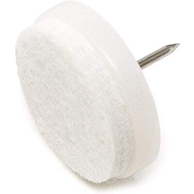 Adsamm FP-N-WH-28-32 FP-N-WH-28 32 x podkładki filcowe z gwoździami, białe, Ø 28 mm Adsamm FP-N-WH-28-32 FP-N-WH-28 32 x podkładki filcowe z gwoździami, białe, Ø 28 mm