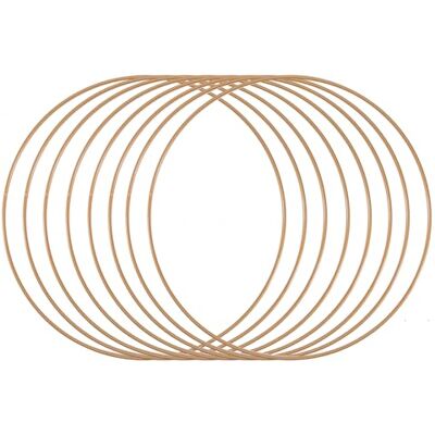 Creative Pierścienie metalowe, 25 cm, antyczne złoto, 8 sztuk Creative Pierścienie metalowe, 25 cm, antyczne złoto, 8 sztuk