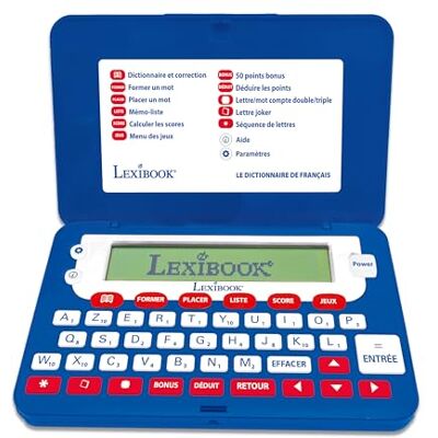 LEXIBOOK , Słownik języka francuskiego, słownik kieszonkowy, definicje, pisownia i gramatyka, rymy, krzyżówka, ekran 10 cm z 4 liniami, zaawansowane funkcje, niebieski, D660FRLXB LEXIBOOK , Słownik języka francuskiego, słownik kieszonkowy, definicje, pisownia i gramatyka, rymy, krzyżówka, ekran 10 cm z 4 liniami, zaawansowane funkcje, niebieski, D660FRLXB