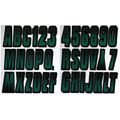 Hardline Products Series 300 Factory Matched 3-calowy zestaw z numerem rejestracyjnym łodzi i PWC, leśna zieleń/czarny Hardline Products Series 300 Factory Matched 3-calowy zestaw z numerem rejestracyjnym łodzi i PWC, leśna zieleń/czarny