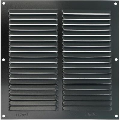 Amig Aluminiowa kwadratowa kratka z moskitierą Kratki wentylacyjne na wylot powietrza Idealna do kuchni i łazienki Wymiary 200 x 200 mm Kolor czarny Amig Aluminiowa kwadratowa kratka z moskitierą Kratki wentylacyjne na wylot powietrza Idealna do kuchni i łazienki Wymiary 200 x 200 mm Kolor czarny