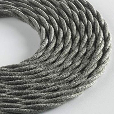 KLARTEXT LUMIÈRE tekstylny kabel do oświetlenia, 3 x 0,75 mm, bawełna, oliwkowo-zielony, długość 5 m, łącznie z kablem ziemnym KLARTEXT LUMIÈRE tekstylny kabel do oświetlenia, 3 x 0,75 mm, bawełna, oliwkowo-zielony, długość 5 m, łącznie z kablem ziemnym