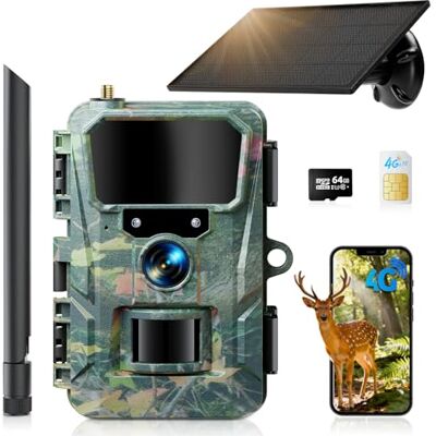WOLFANG 4G LTE Cellular Wildlife, bateria 5200 mAh, kamera komórkowa 2K ze sterowaniem aplikacją, super noktowizor, wyświetlacz 2.0'TFT, aktywowany ruchem wyzwalacza 0,2 s, wodoodporność IP66 WOLFANG 4G LTE Cellular Wildlife, bateria 5200 mAh, kamera komórkowa 2K ze sterowaniem aplikacją, super noktowizor, wyświetlacz 2.0'TFT, aktywowany ruchem wyzwalacza 0,2 s, wodoodporność IP66