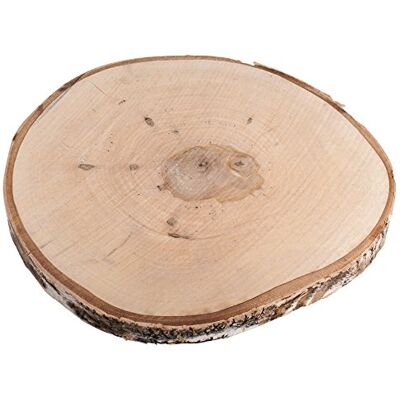 Rayher 55807000 duża tarcza z drewna brzozowego z korą, naturalny okrągły drewniany kawałek drewna do rzemiosła, 29-32 cm Rayher 55807000 duża tarcza z drewna brzozowego z korą, naturalny okrągły drewniany kawałek drewna do rzemiosła, 29-32 cm